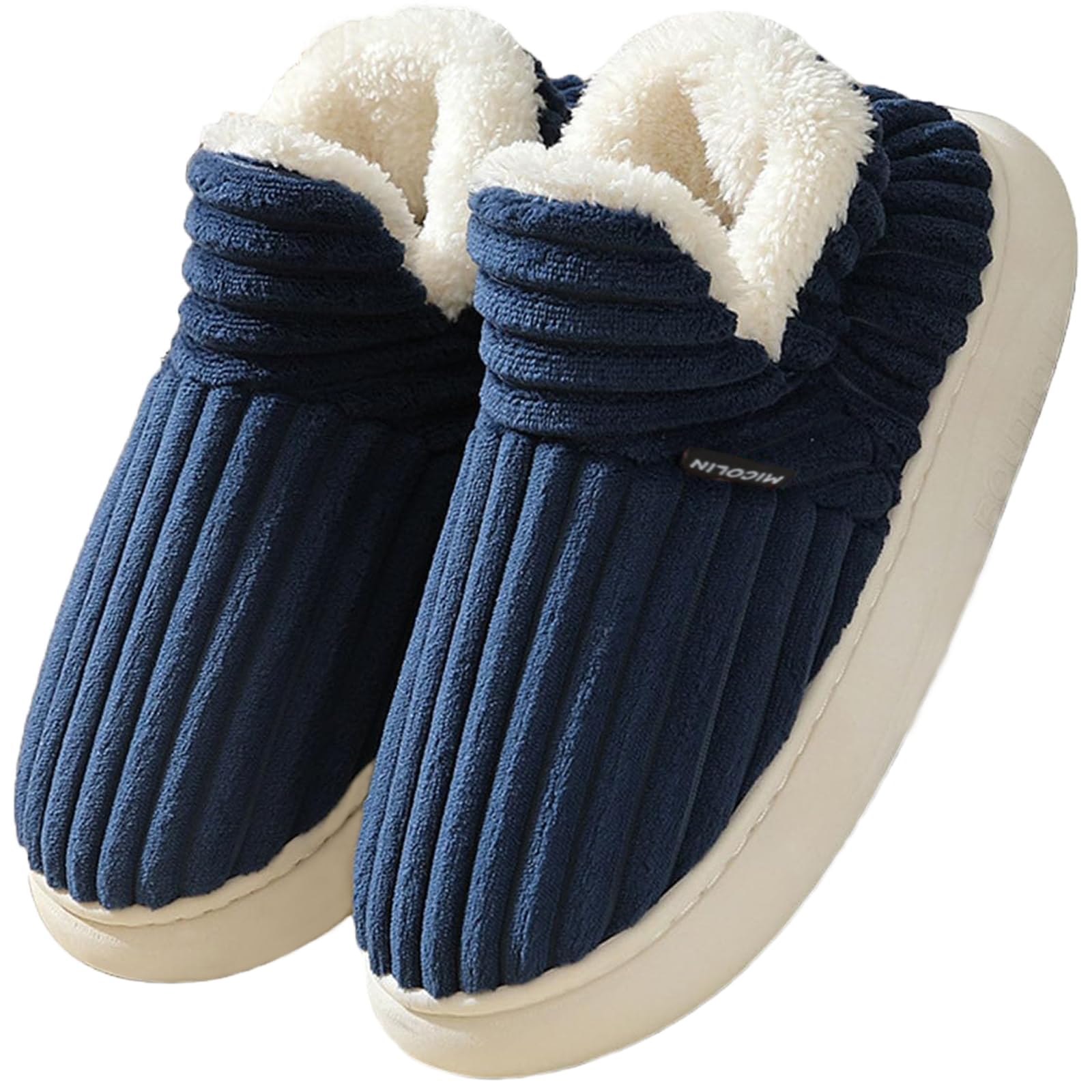 Donpapa Hausschuhe Damen Herren Winter Warme Plüsch Antirutsch Slippers Indoor Outdoor